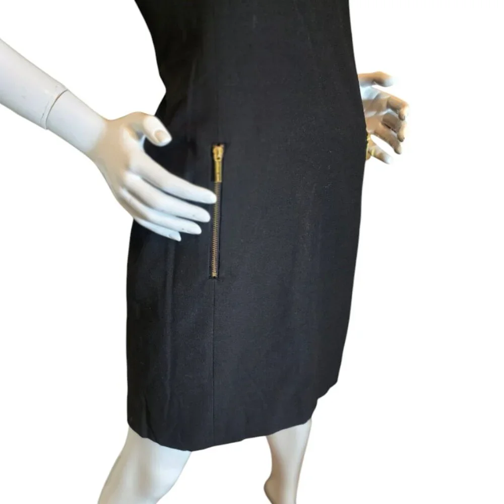 MICHAEL KORS Black Sheath Sleeveless Mini Dress sz 10